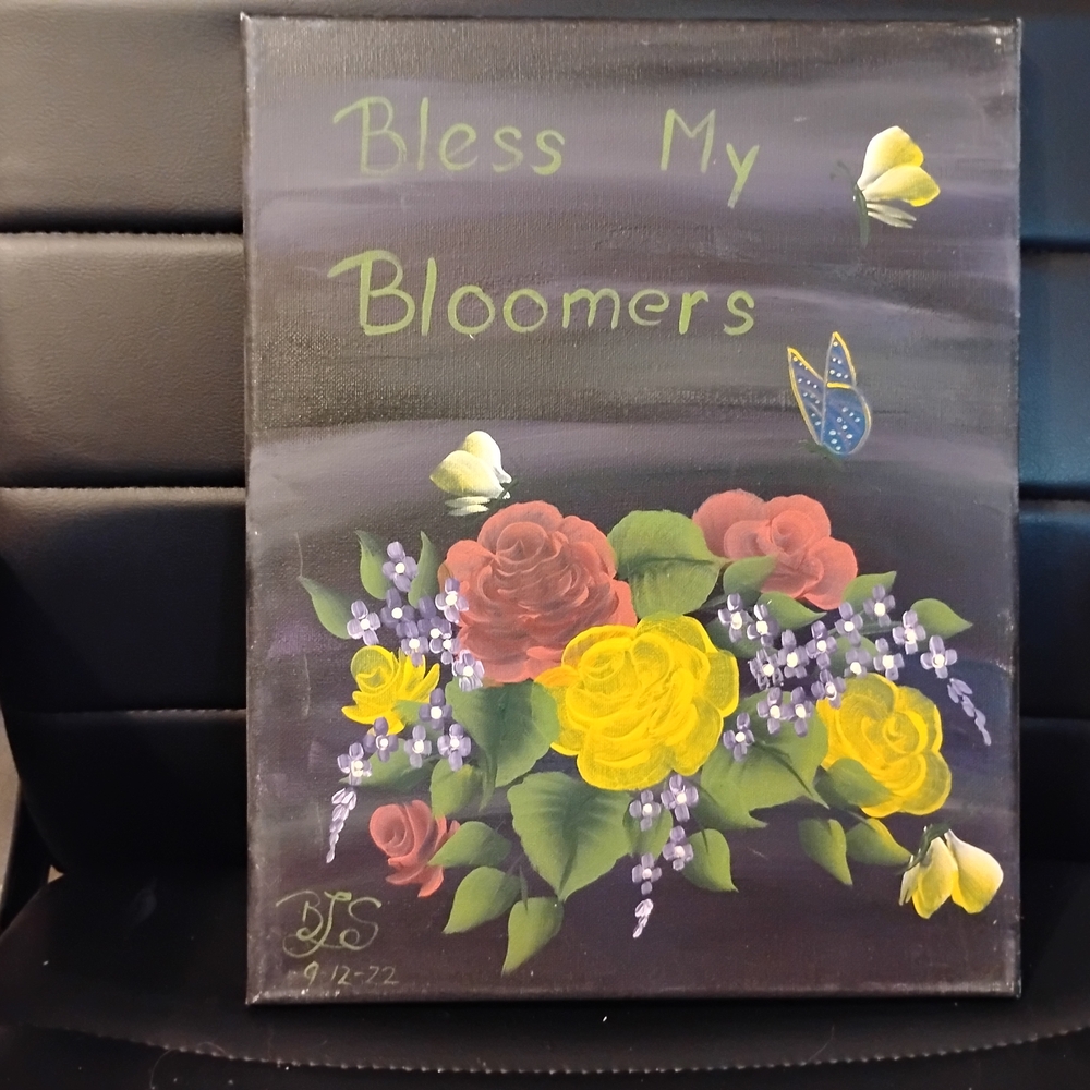 Blue Bells Floral Canvas Art - Picture 8 of 8